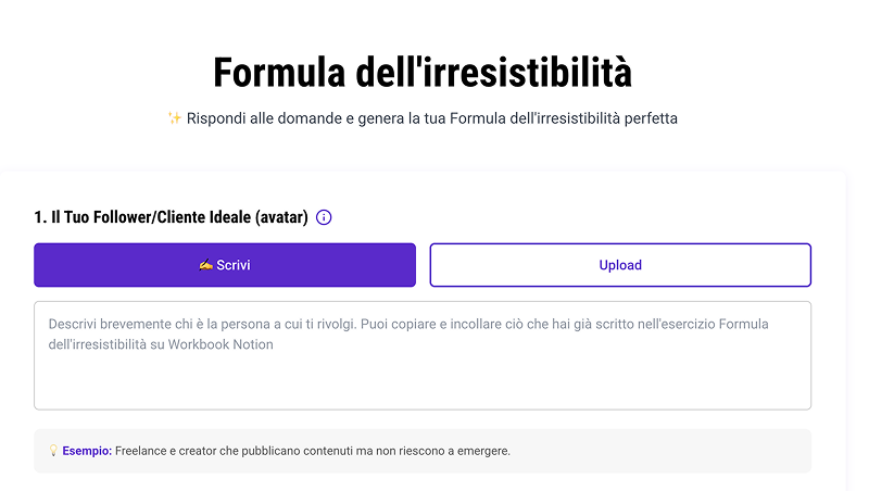 Tool Formula Irresistibilità