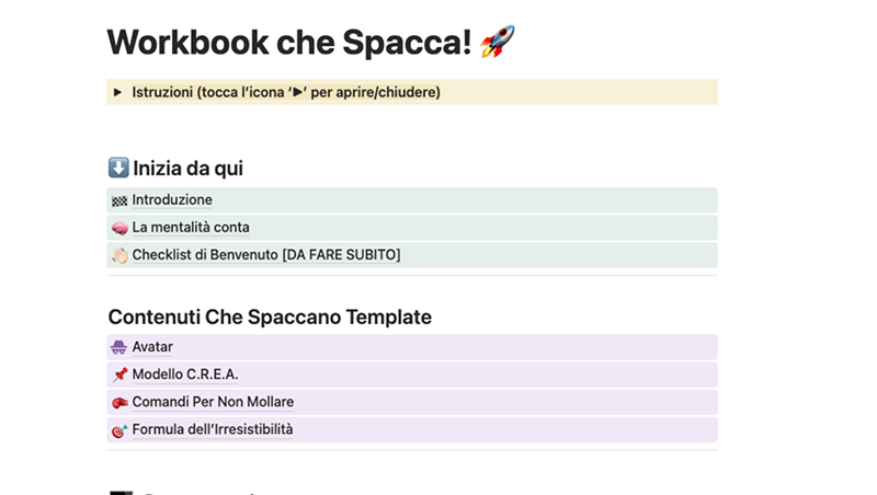 Workbook che Spacca